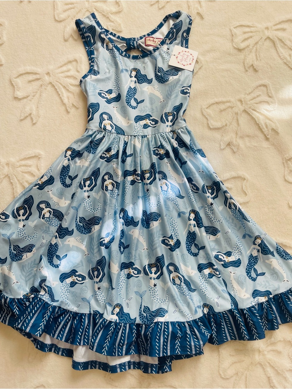 cheeky plum Light Blue and Navy Mermaid Tank Dress size 10